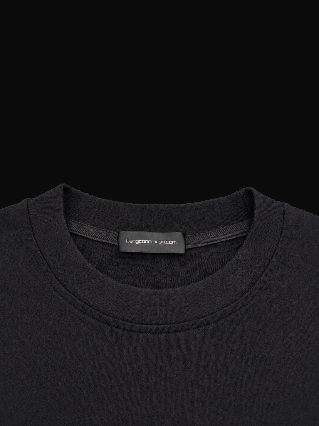 T-Shirt Épais Brodé Noir col