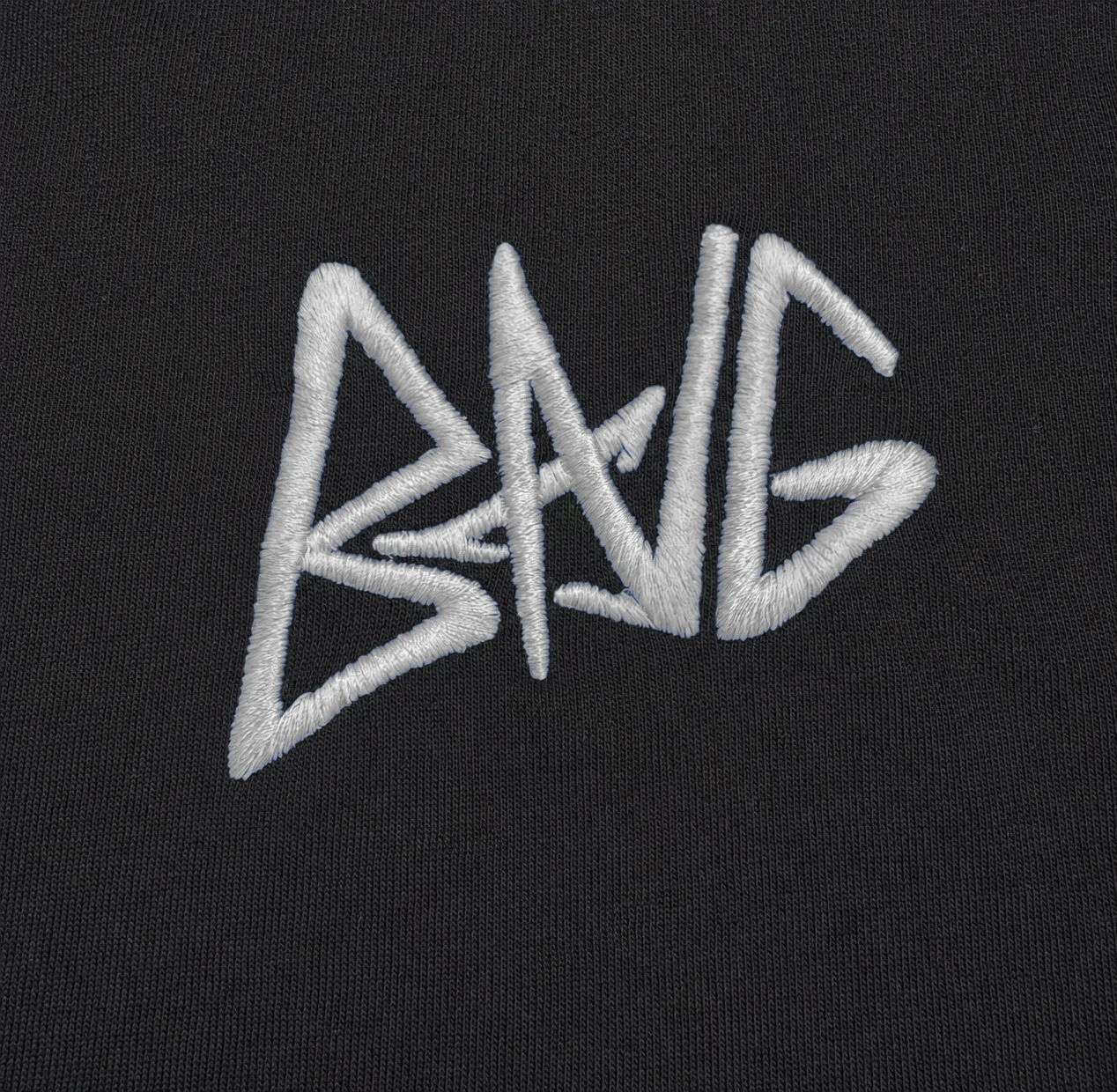 T-Shirt Brodé Noir logo brodé