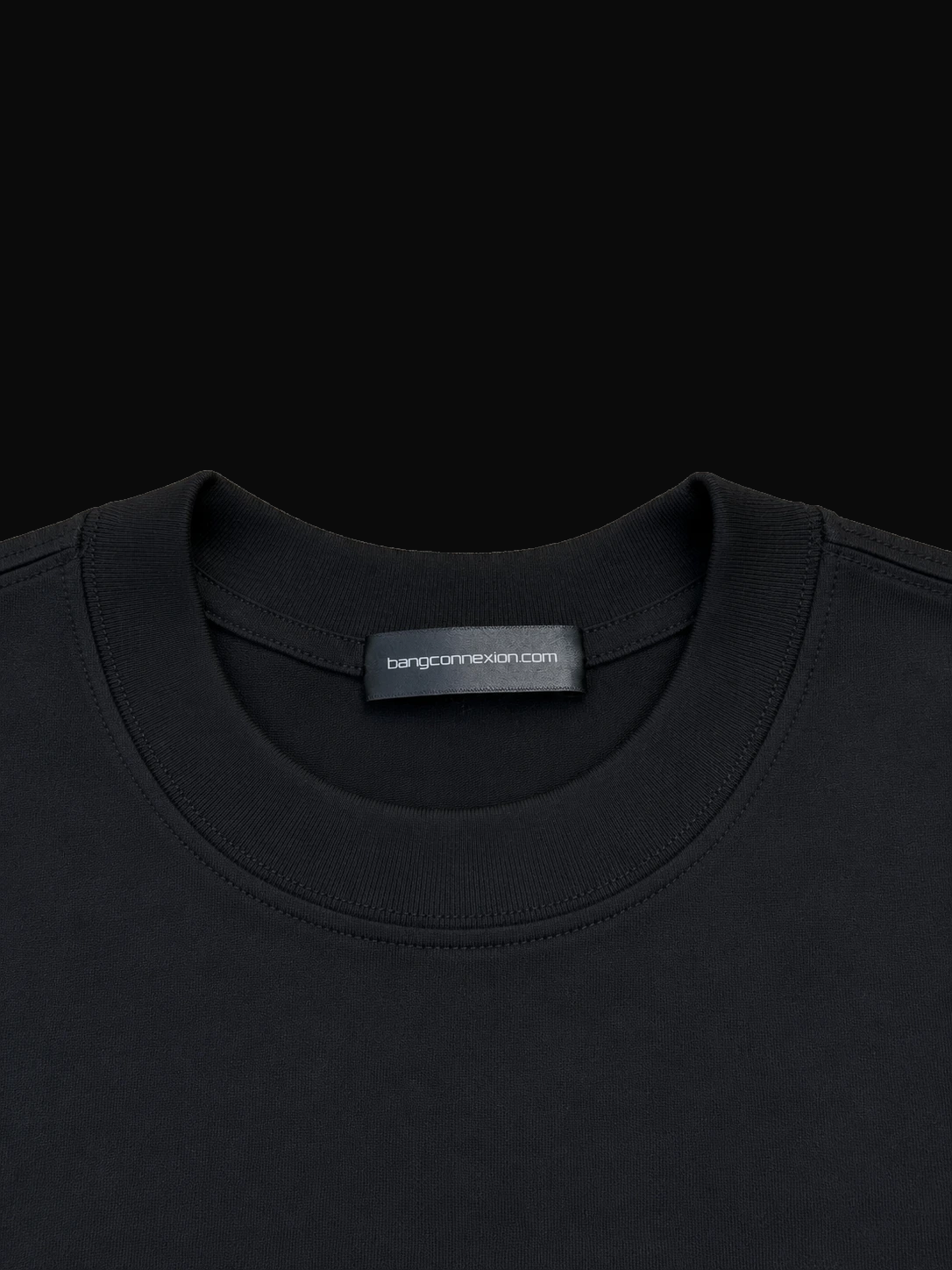 T-Shirt Brodé Noir col